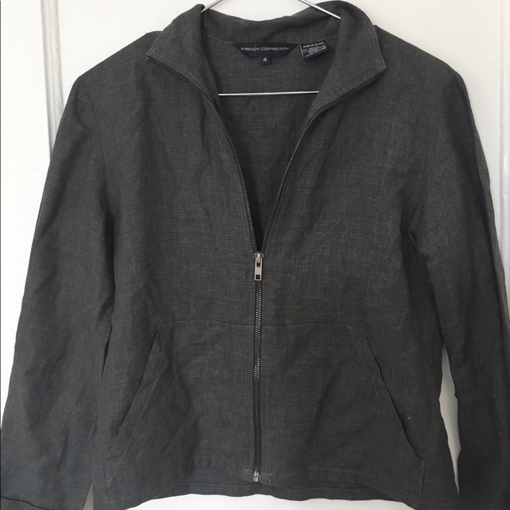 French Connection Lightweight Zip-up Sweater